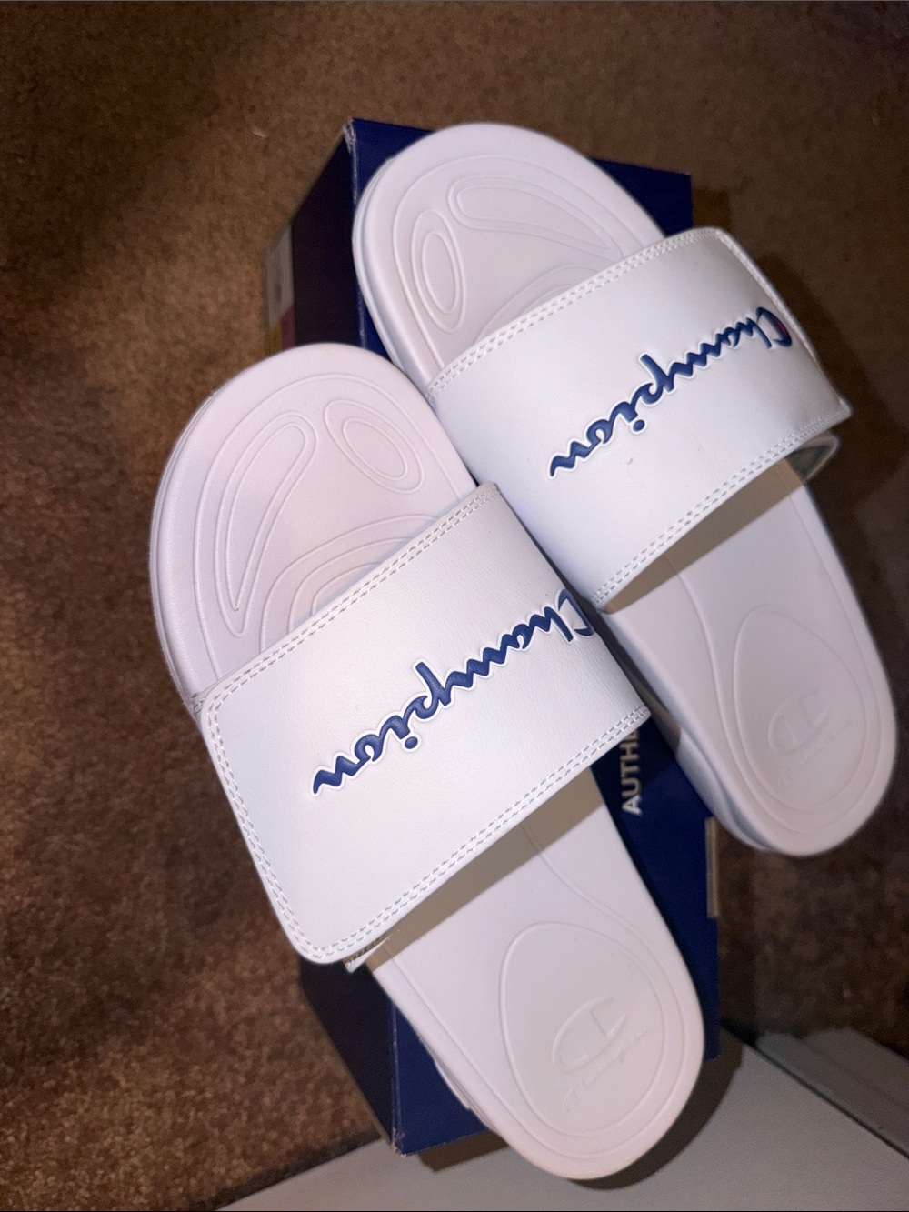 Champion White Mega Slide Men's Slide Sandals
